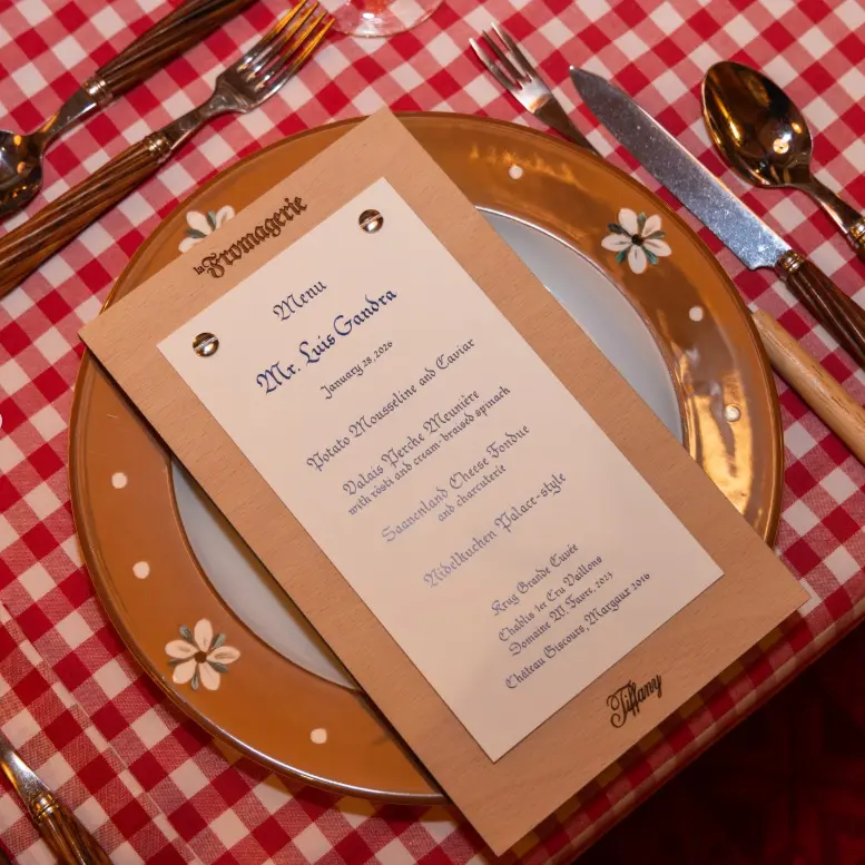 Les Encres folles - Calligraphie événementielle - Menu pour Tiffany